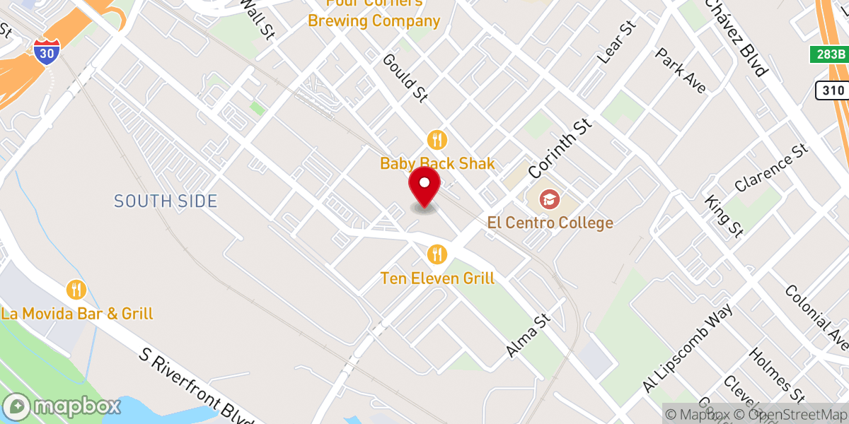 Map showing location of UPPERROOM Dallas