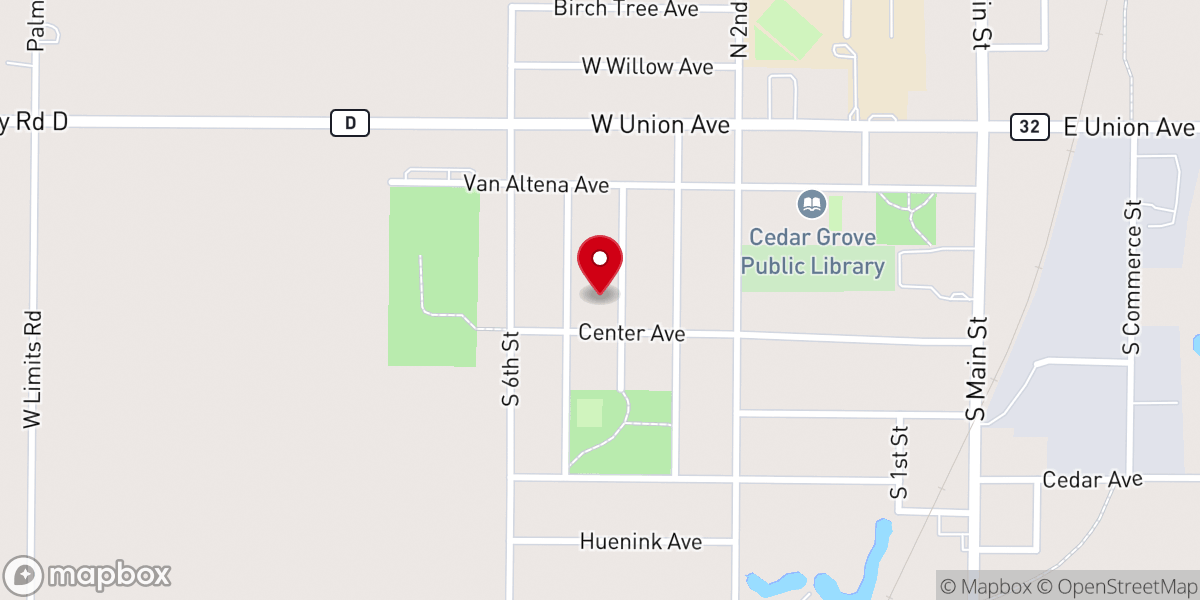 Map showing location of Faith Reformed Church