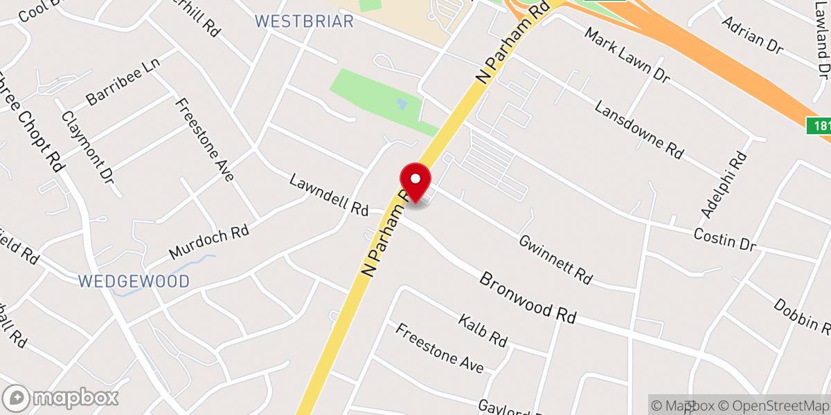 Map showing location of The Springfield Baptist Church