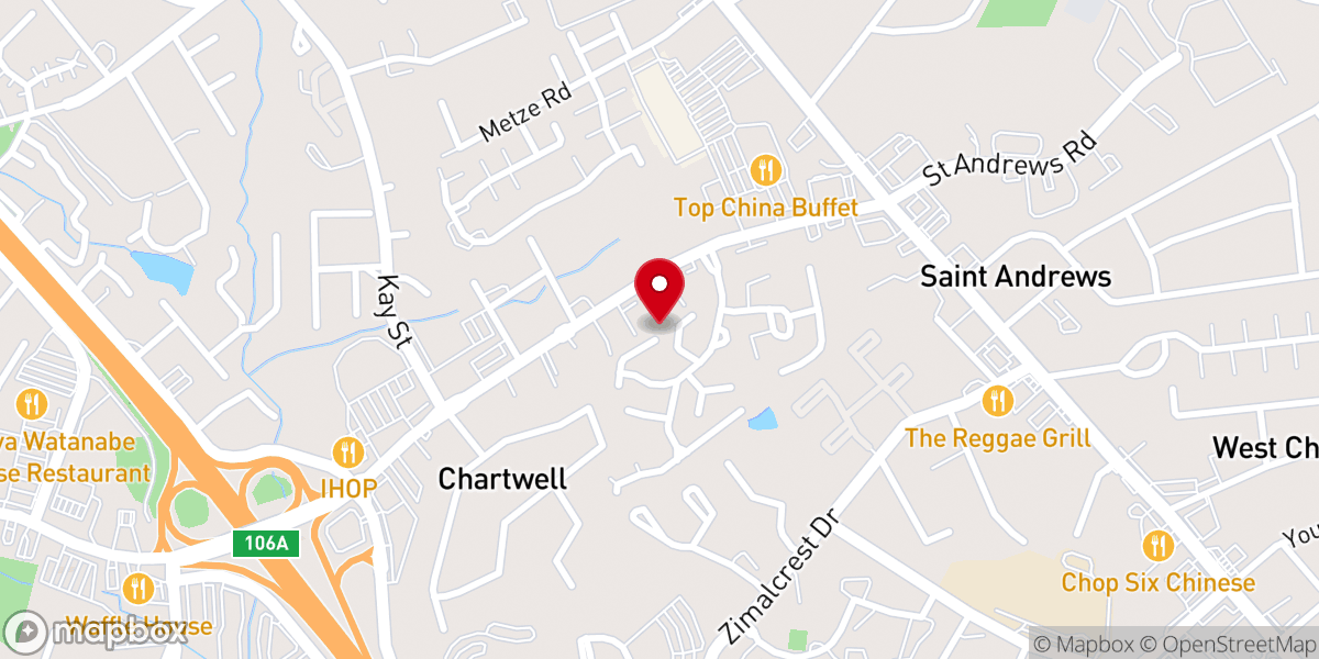 Map showing location of Columbia Chin Christian Fellowship