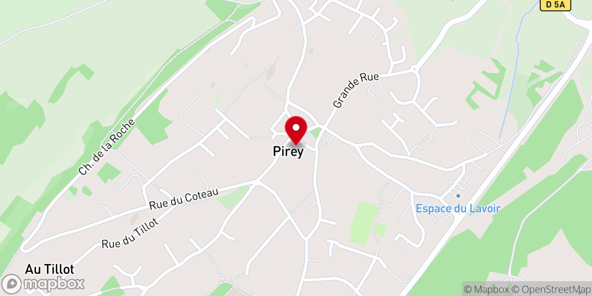 Map showing location of Eglise Saint Martin et Presbytere de Pirey