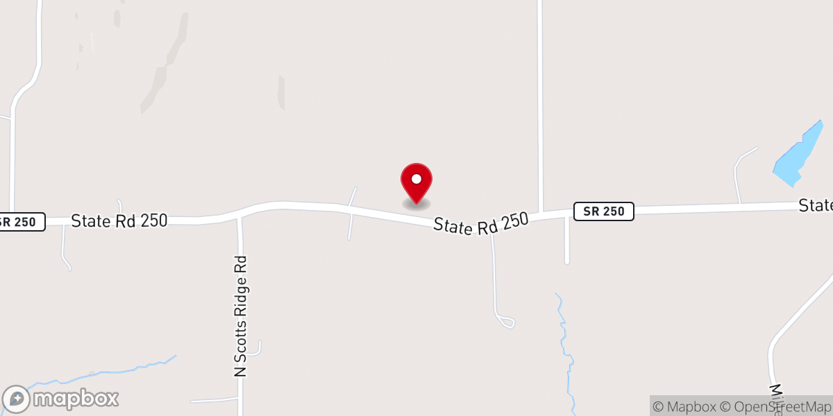 Map showing location of Brushy Fork Baptist Pars