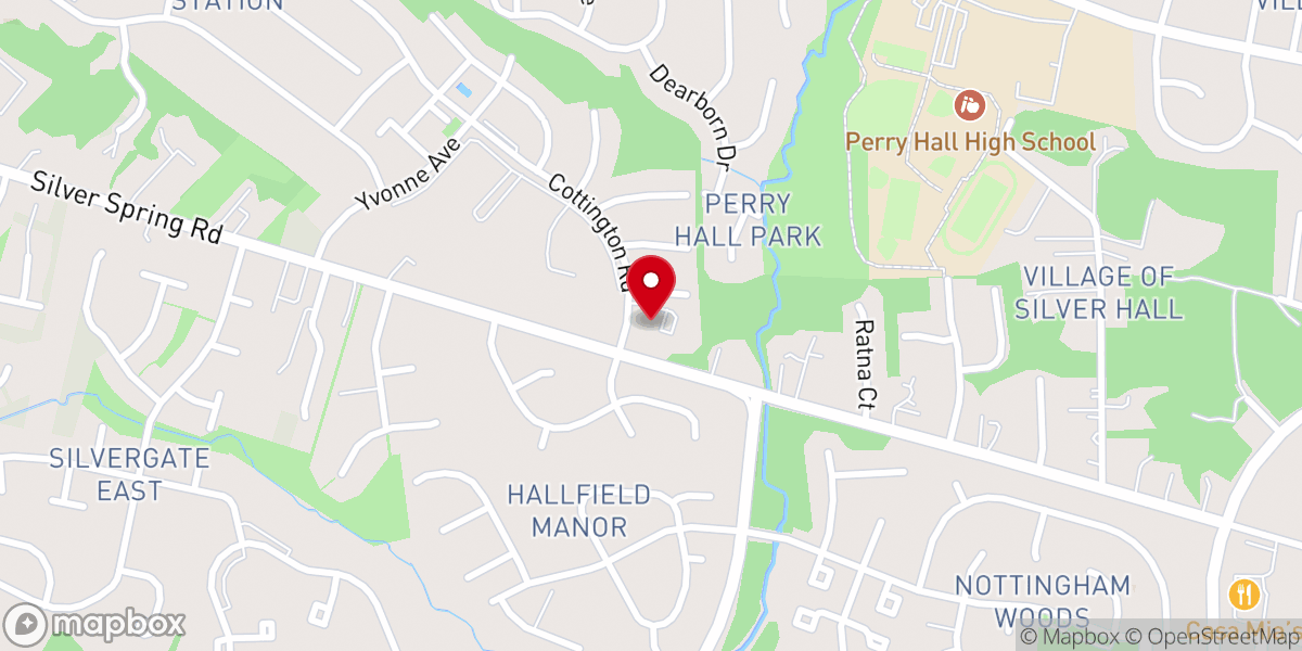 Map showing location of Zion United Church of Christ Perry Hall