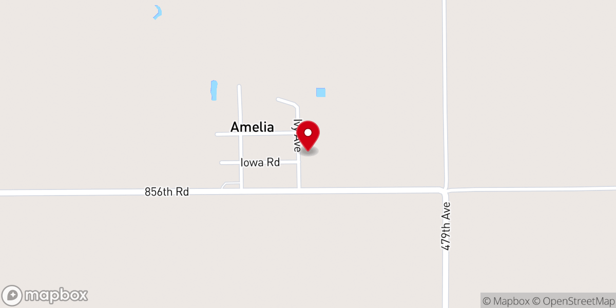 Map showing location of Amelia United Methodist Church