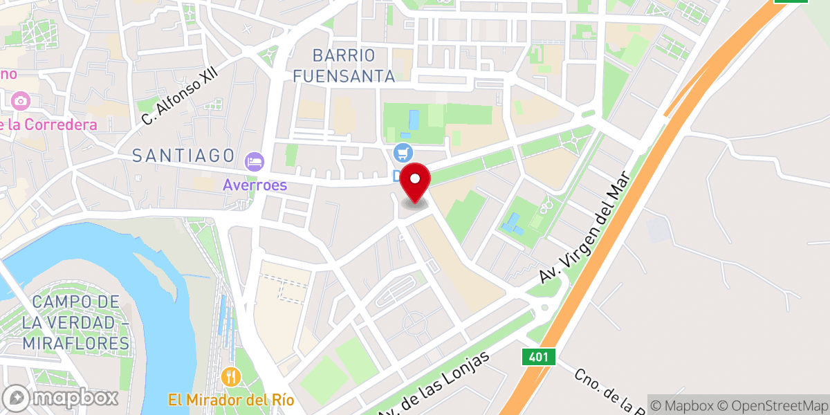 Map showing location of Santuario de Nuestra Señora de la Fuensanta