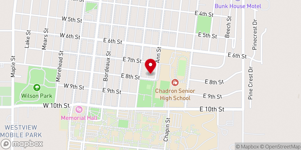 Map showing location of Immanuel Lutheran Church