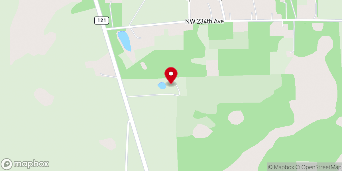 Map showing location of C Bar Ranch and Organics