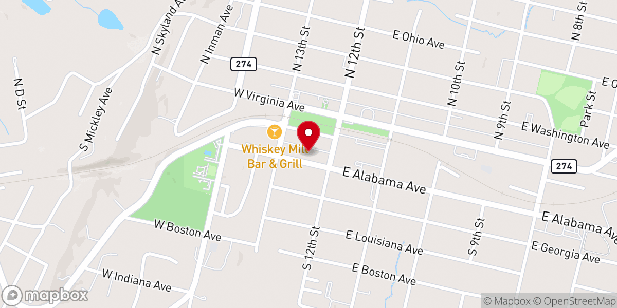 Map showing location of First United Methodist Church