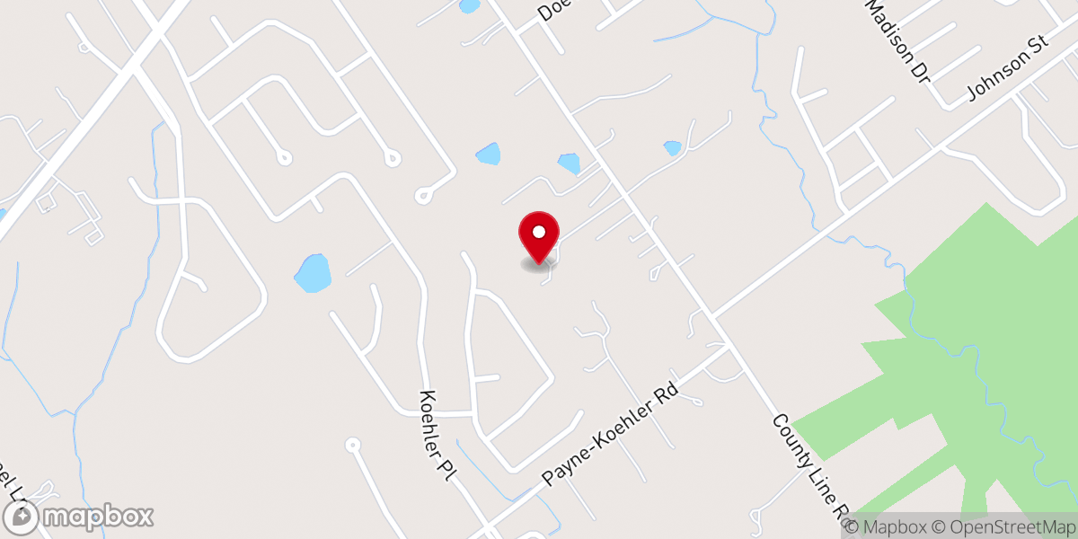 Map showing location of South Point Church