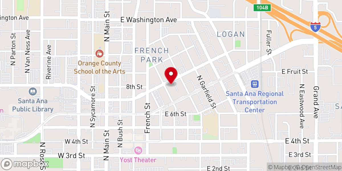 Map showing location of Saint Joseph Church
