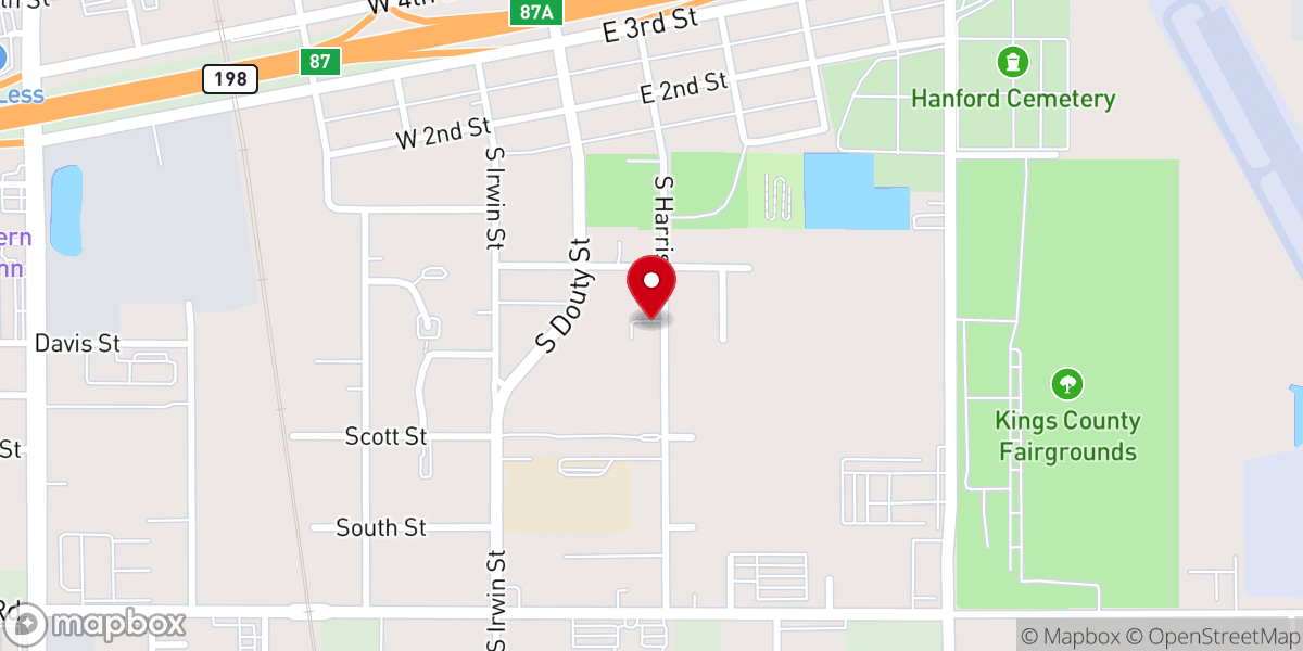 Map showing location of Templo La Hermosa Latin American Assembly of God Church