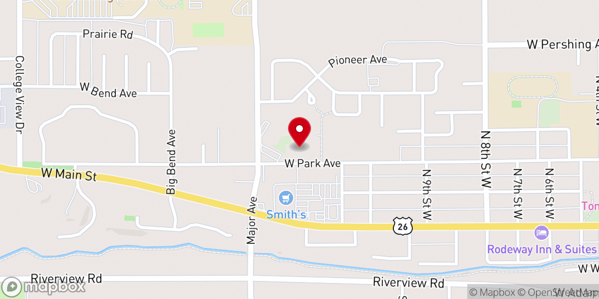 Map showing location of Riverton United Methodist Church