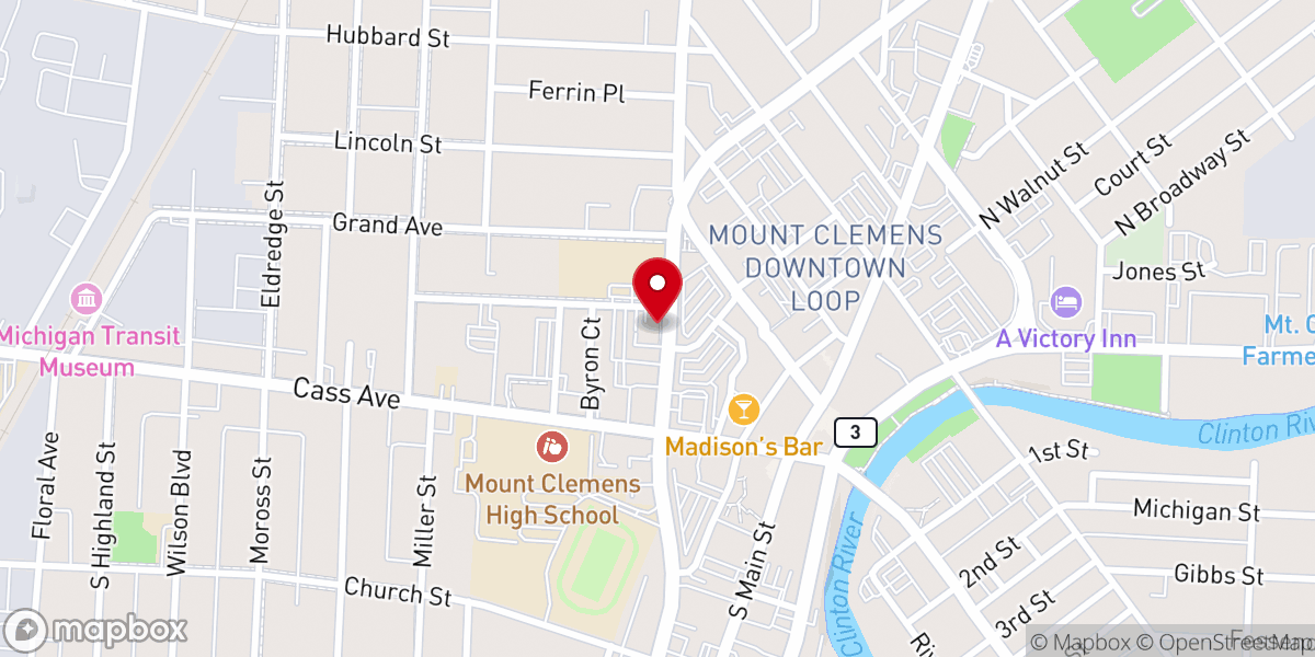 Map showing location of Calvary Missionary Baptist Church