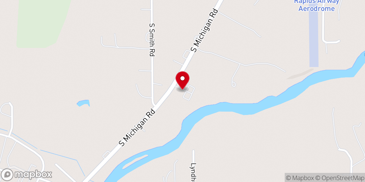 Map showing location of Eaton Rapids Community Christian Church