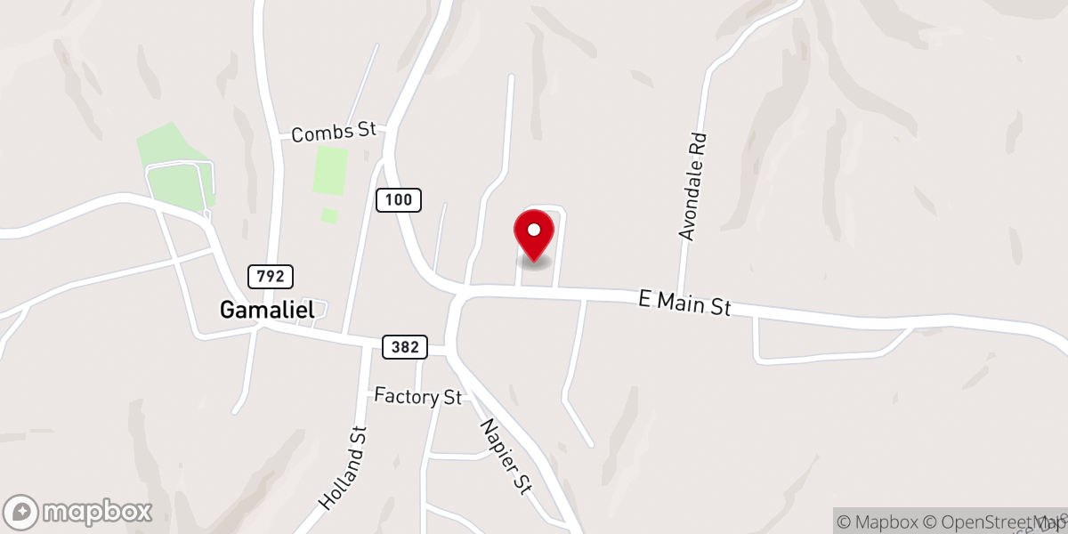 Map showing location of Bartley & Sons Gamaliel Chapel