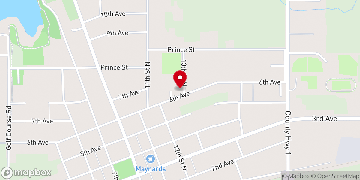 Map showing location of First Presbyterian Church