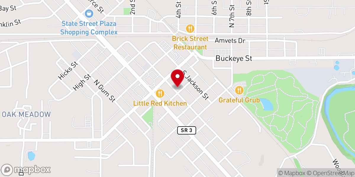 Map showing location of Chestnut Street Community Church