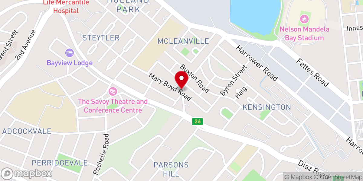 Map showing location of Old Apostolic Church