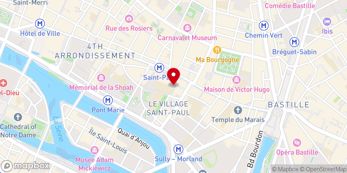 Map showing location of Paroisse Saint-Paul Saint-Louis