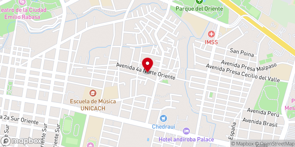 Map showing location of Iglesia Bíblica Bautista Horeb