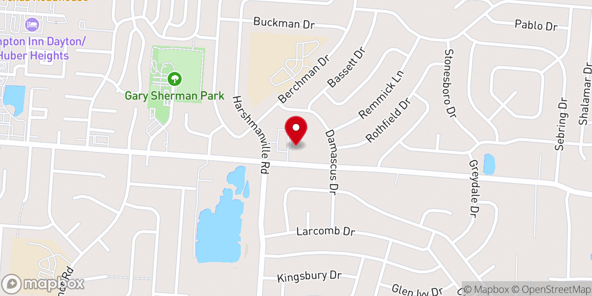 Map showing location of North Huber Heights Baptist Church