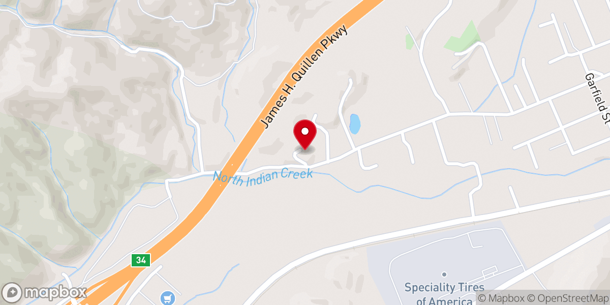 Map showing location of Jones Chapel