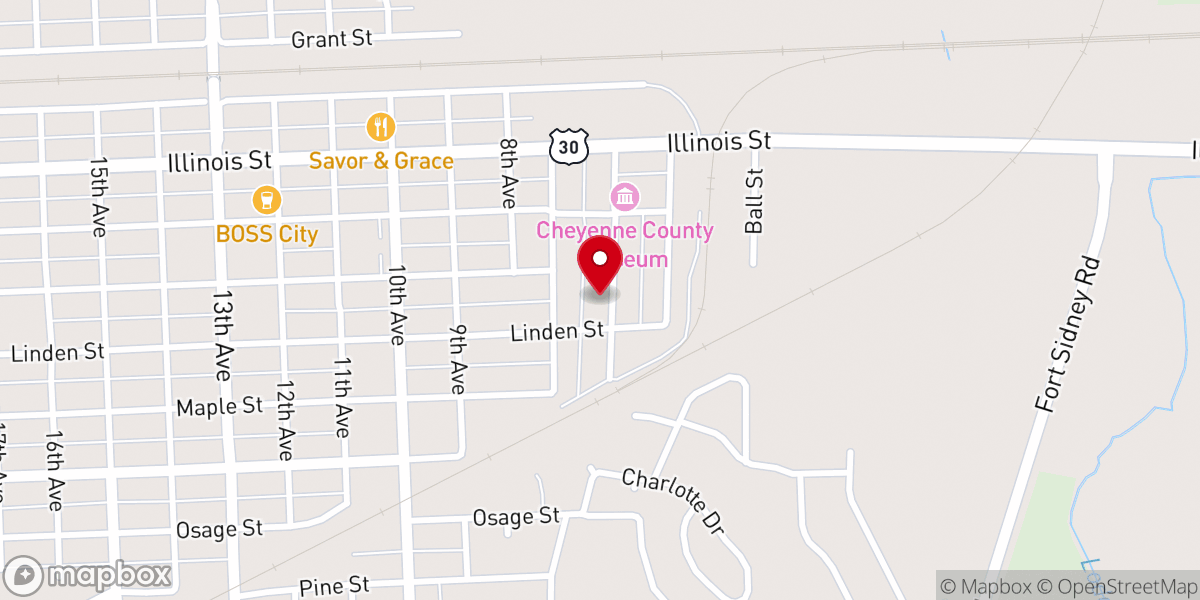 Map showing location of Christian Life Center