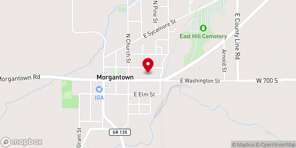 Map showing location of Chapel at Morgantown