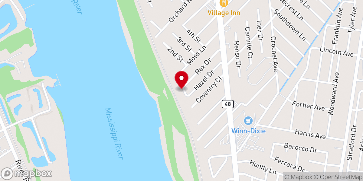 Map showing location of All Saints Episcopal Church