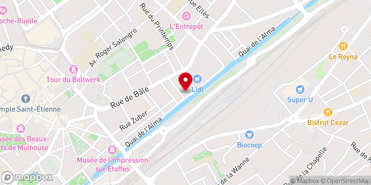 Map showing location of Assemblée Évangélique Unie la Pierre Précieuse