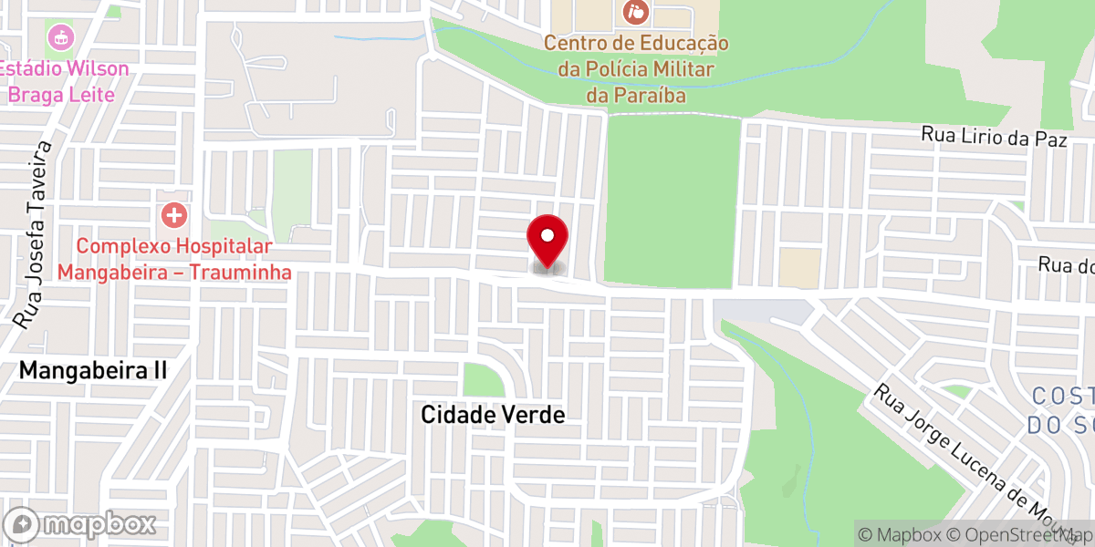 Map showing location of Igreja Pentecostal Deus é Amor