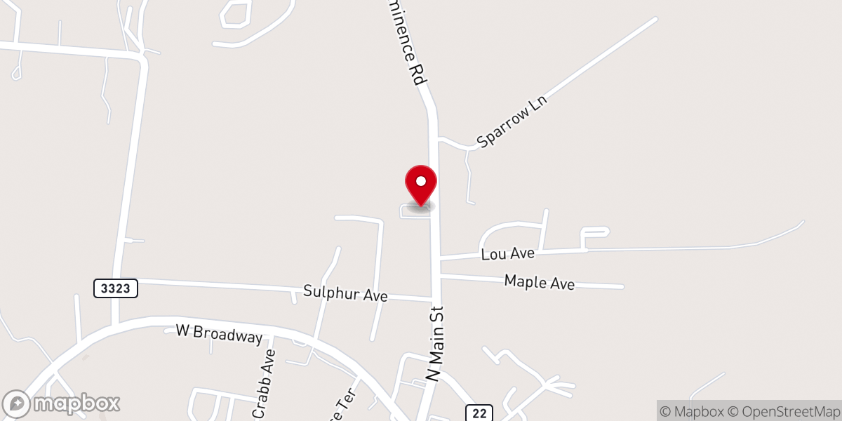 Map showing location of Daybreak Baptist Church