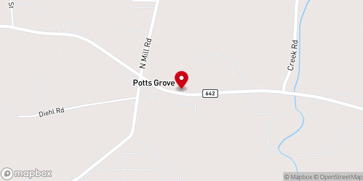 Map showing location of Chillisquaque Presbyterian church