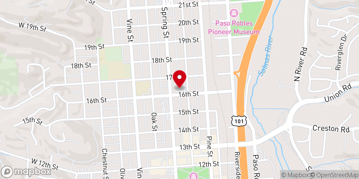 Map showing location of First Baptist Church