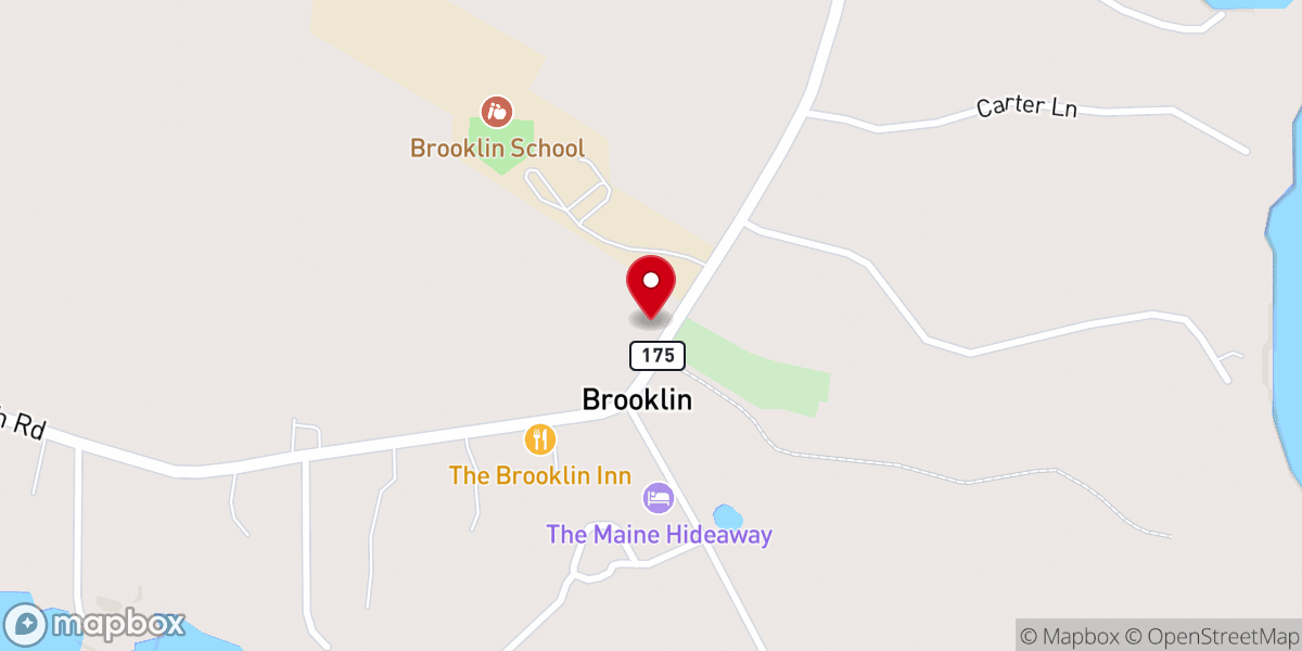 Map showing location of First Baptist Church Brooklin