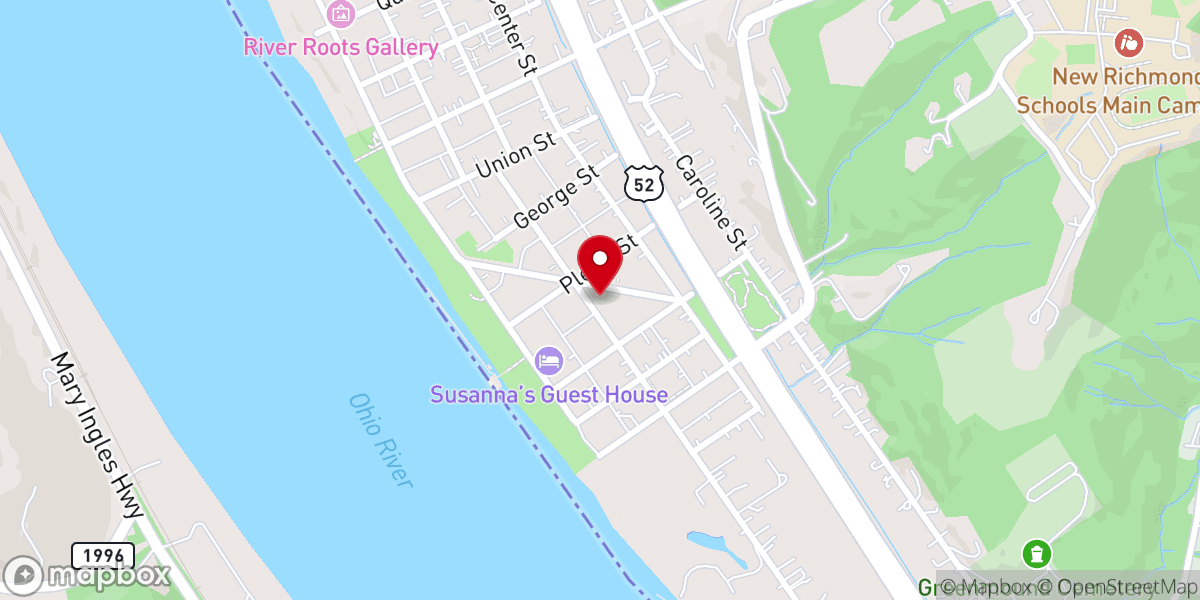 Map showing location of River Village Shoppe