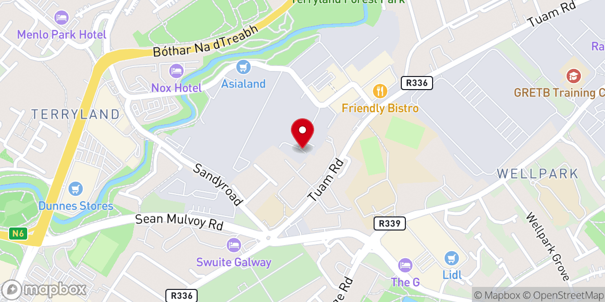 Map showing location of Winners Chapel International Galway