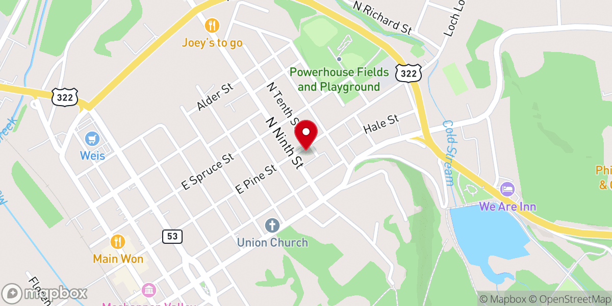 Map showing location of Grace United Methodist Church