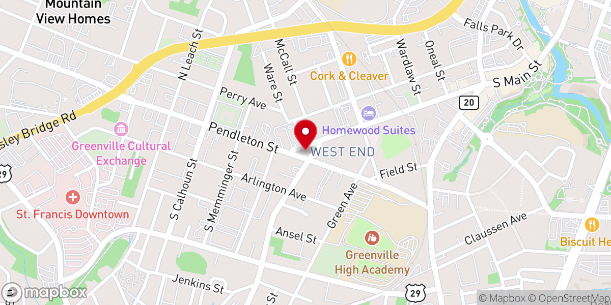 Map showing location of St Paul United Methodist Church