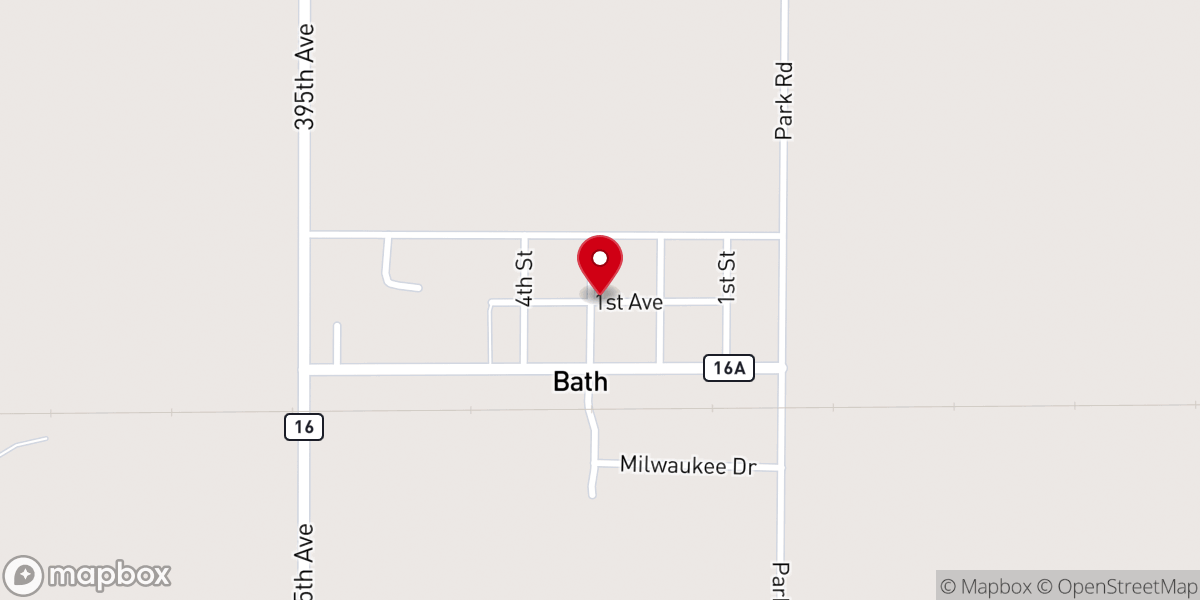 Map showing location of Bath