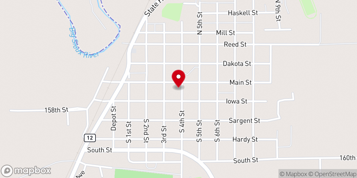 Map showing location of Wesley United Methodist Church