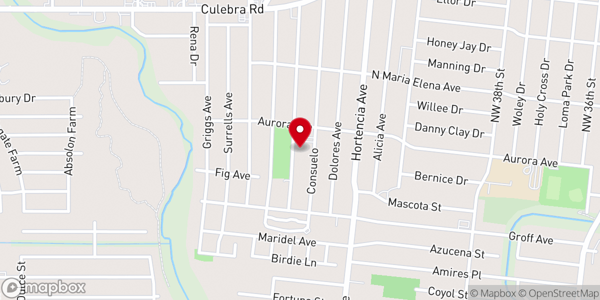 Map showing location of Holy Family Parish Church