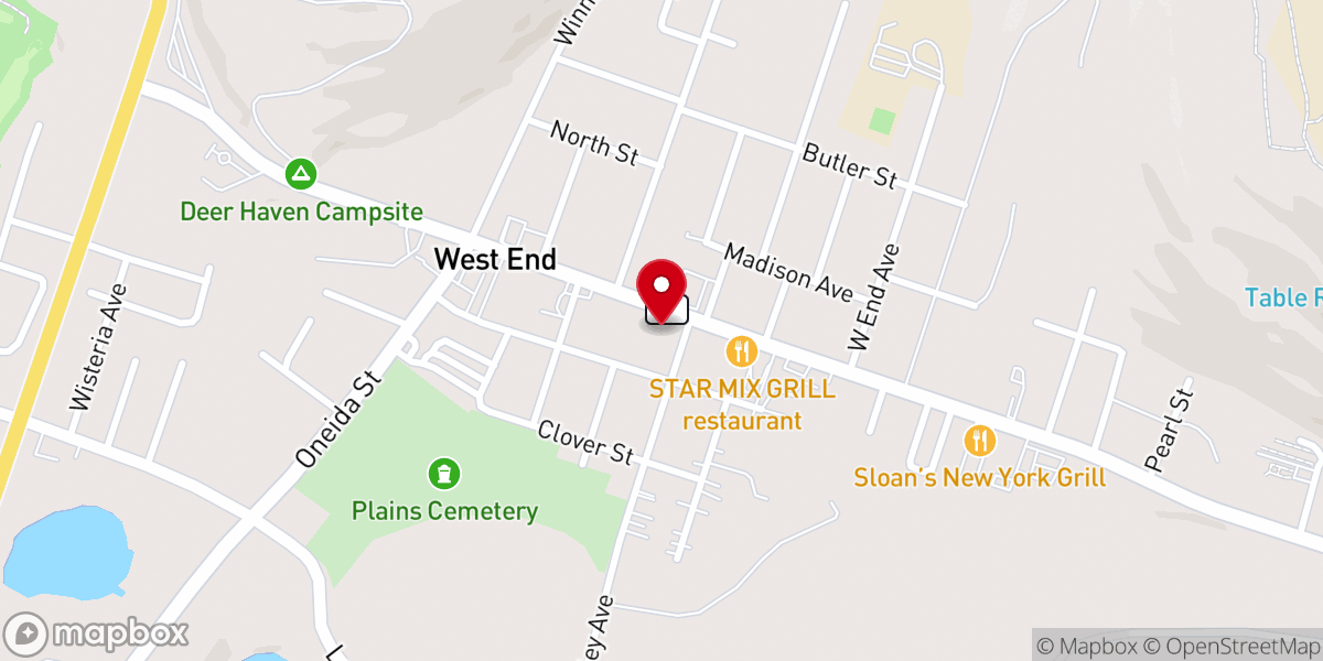 Map showing location of Elm Park United Methodist Church