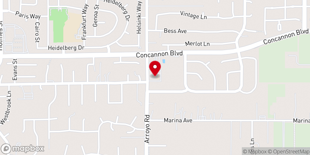 Map showing location of Sunset Community Church