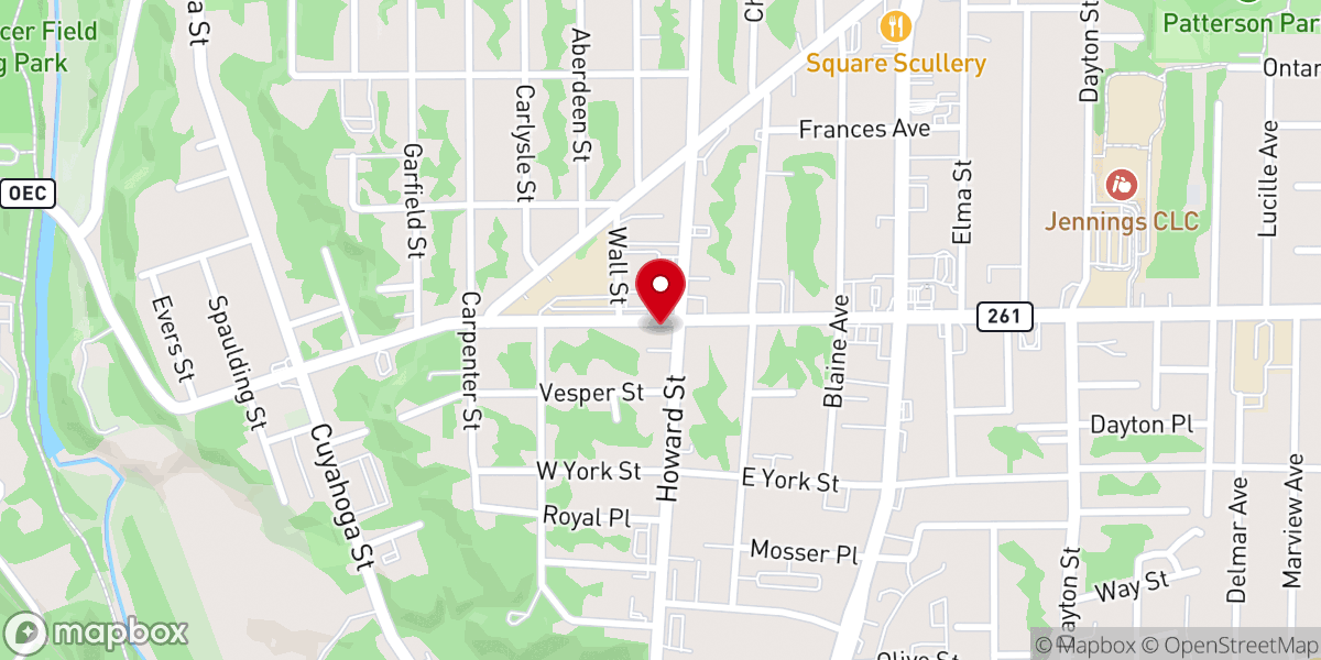 Map showing location of Zion Apostolic Church