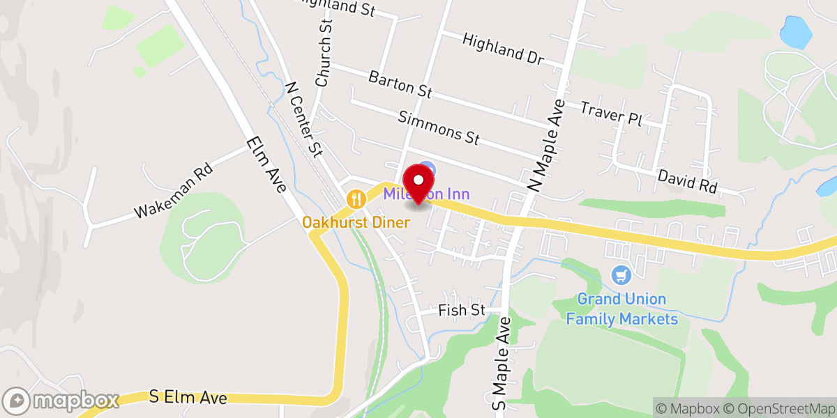 Map showing location of Millerton Presbyterian Church