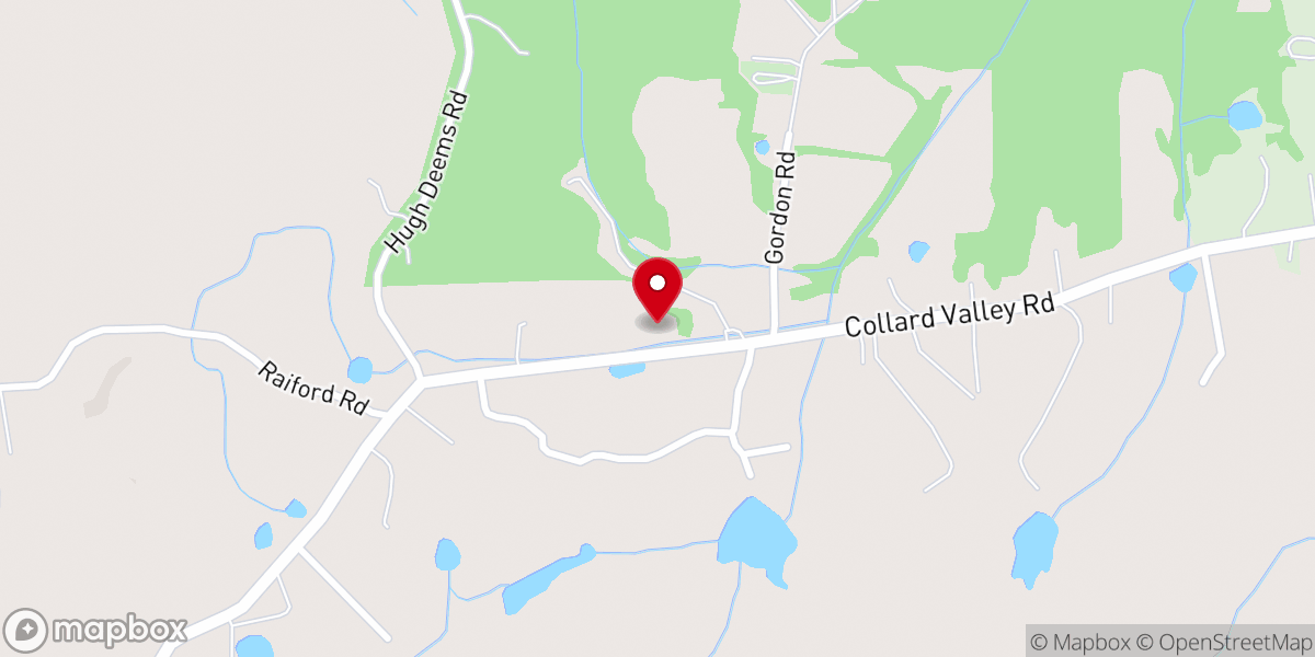 Map showing location of Gordon Hill Church