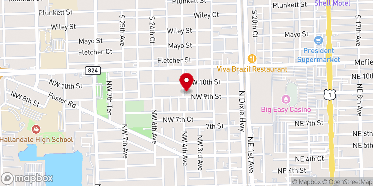 Map showing location of Mount Moriah Seventh-day Adventist Church