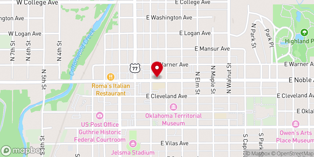 Map showing location of Trinity Episcopal Church
