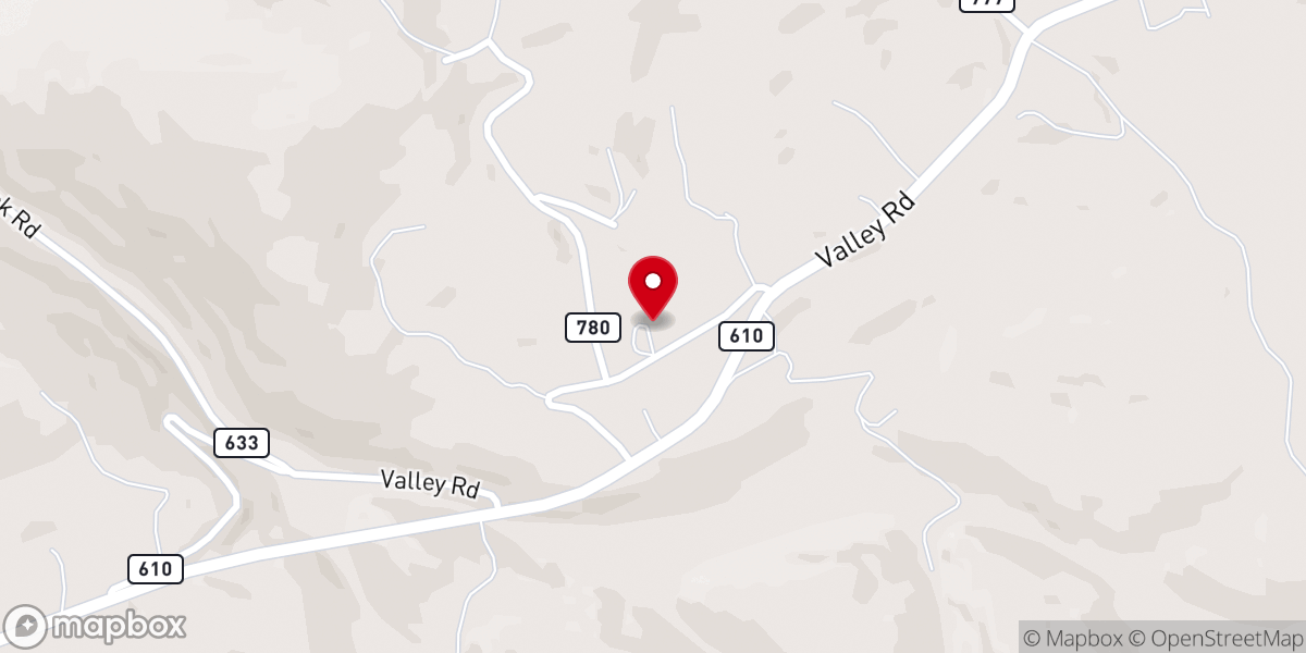 Map showing location of Oak Grove Church